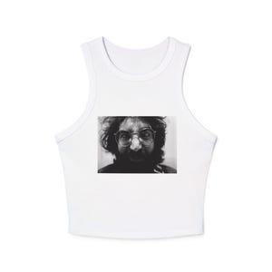 Stylish Women&#39;s Micro Rib Racer Tank Top, Summer Fashion, Casual Wear, Graphic Tee, Festival Outfit, Gift for Her