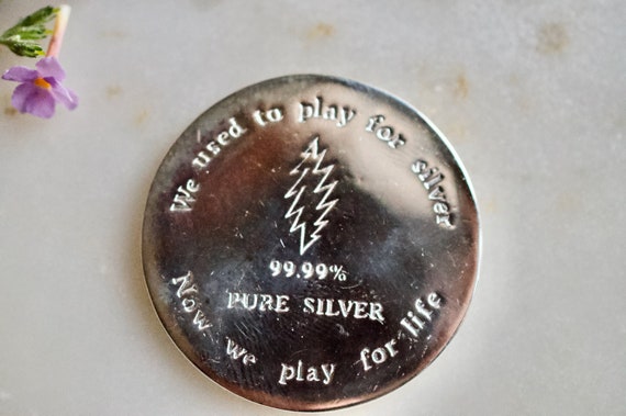 Grateful Dead Steal Your Face Silver Coin - Etsy