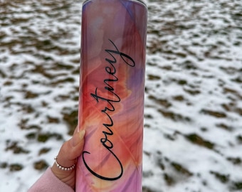 Colorful Eras Tour Backdrop-Inspired 20 oz Tumbler - Fan Gift