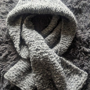 Grey Mohair scarf