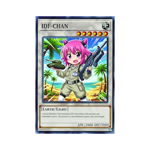 IDF CHAN Yu gi oh Print A3 11.7x16.5" Poster israel jüdischen Plakat Geschenk Anime Karte kawaii
