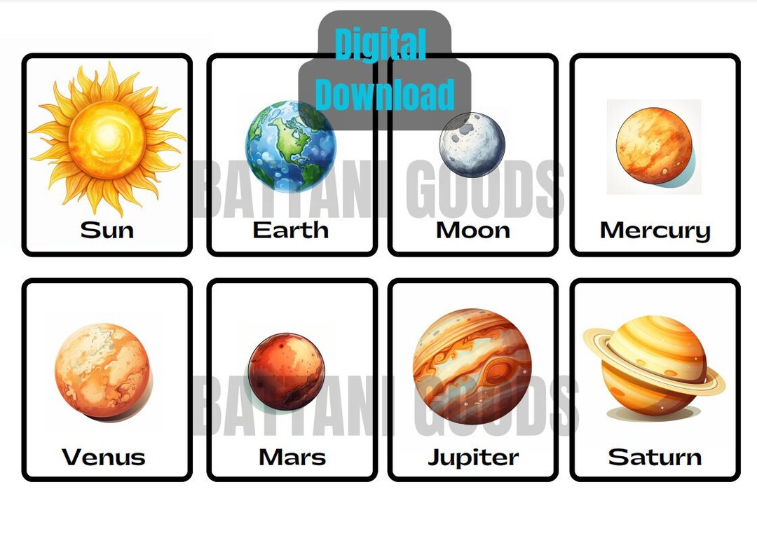 Solar System and Beyond Flashcards for Children - Etsy