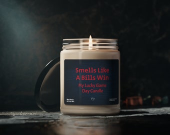 Smells Like A Bills Win Candle | Unique Gift Idea | Buffalo Gift Candle | NFL Candle | Game Day Decor | Sport Themed Candle