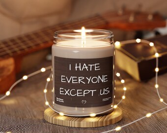 Odio a todos, excepto a nosotros, velas divertidas para el cumpleaños de su mejor amiga, regalos para mejores amigas, regalos para sus mejores amigas, mejores amigas para siempre, NUEVO