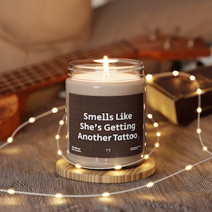Personalized Tattoo Gift Funny Candle For Her Tattoo Girl Tattoo Artist New Tattoo Lover Custom Name Gift Customized Birthday Gift Inked Ink