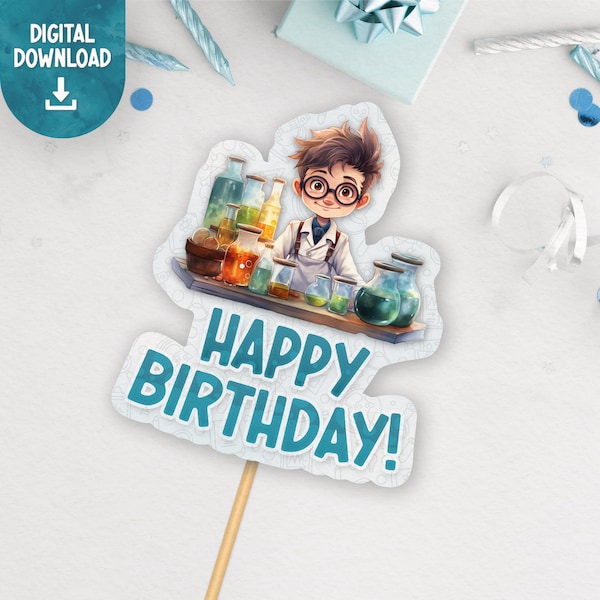 Science Cake Topper - Etsy