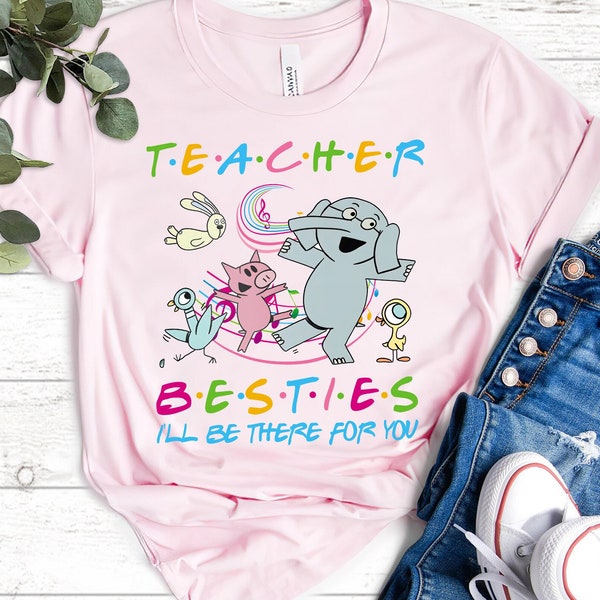 Teacher Besties Unisex T-shirt, I'll Be There For You Shirt, Read More Books, School Shirt, Book Characters Tee, Children's Book Gift