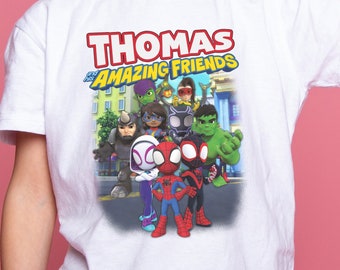 Custom Spidey Birthday Shirt: Personalized Spider Party Tee