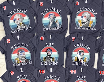 Funny Drinking Presidents T-Shirt: Bachelor Party Tee