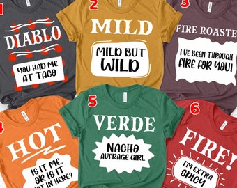 Custom Taco Bell Hot Sauce Group Costume Shirt, Hot Sauce Shirt Women, Taco Sauce Halloween Costume, Group Costume For Family Friend