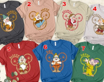 Disney Seven Dwarfs Unisex T-Shirts, Disney Seven Dwarfs, Disney Group Shirts, Snow White And Seven Dwarfs shirt, Disneyland Vacation Trip
