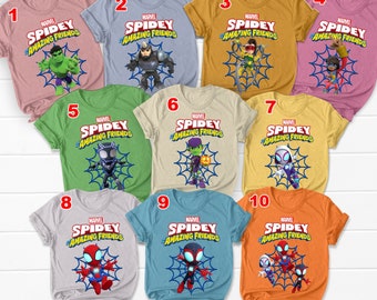 Custom Spidey And His Amazing Friends T-shirt, Personalized Birthday Shirt