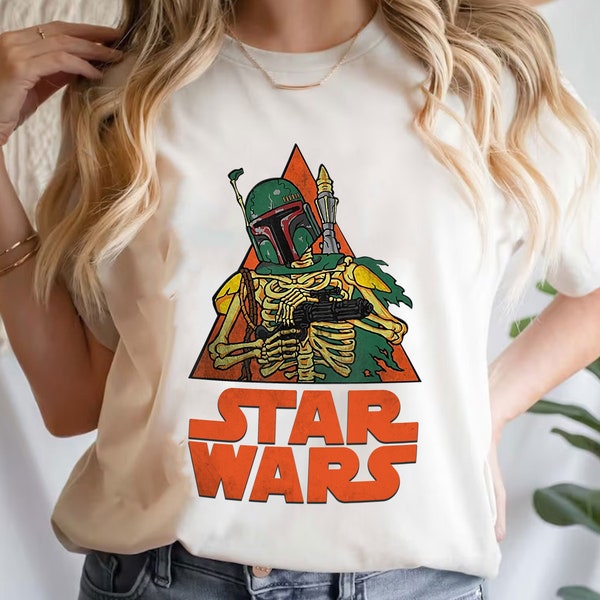 Halloween PNG File Gift, Star Wars Boba Fett Costume Skeleton png file, Star Wars Trip png gift, Halloween Star Wars Tee File Gift