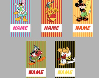 Personalized Mickey And Friends Beach Towel, Custom Summer Beach Towel, Custom Disney, Kids towel, Summer Gift, Disneyland Trip