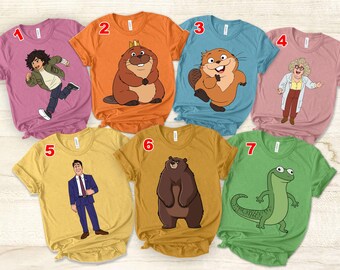 Hoppers Characters Shirt, Disneyland Family Trip Tee, Tom Lizard Fish Queen Mabel Henry