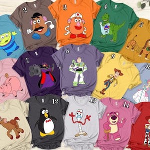 Personalized Disney Toy Story Character Matching Shirt Unisex T-Shirt, Birthday Boys Girls Shirt Gift, Toy Story Birthday Family Shirts,