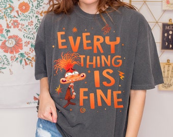 Everything Is Fine Anxiety Inside Out 2 Disney Shirt, Disney Inside Out Anxiety Shirt, Inside Out Merch Shirt, Emotions Shirt, Gift Ideas