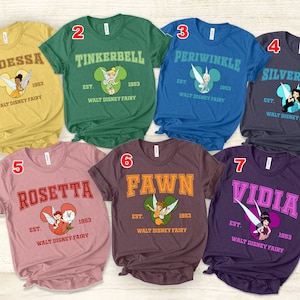 ティンカーベルの妖精Tシャツ、ティンカーベルのマッチングシャツ、ティンカーベルと海賊フェア、ベストグループシャツ、ディズニーハロウィーンシャツ、クリスマスシャツ