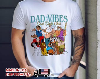 Dad Vibes T-shirt, Cool Disney Dads Club Shirt, Father's Day Gift From Kids, Disney Dad T-shirt, Lion King Hercules Zeus Goofy Shirt