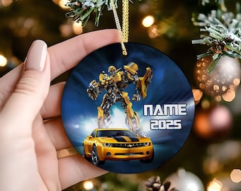 Personalisierte Bumblebee Transformatoren Weihnachten Ornament