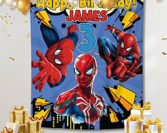 Personalisierter Spiderman Hintergrund: Personalisierte Partygirlande