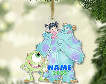 Personalisierte Monsters Inc. Acryl Weihnachtsverzierung: Kinderandenken
