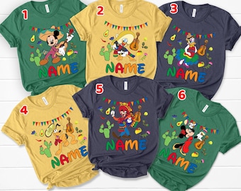 Personalized Mickey and Friends Cinco De Mayo Shirt,Mexico Fiesta Family Trip Matching Shirt,Disney Cinco De Mayo Vacation Shirt