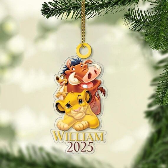 パーソナライズされたライオンキングのクリスマスオーナメント