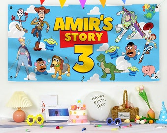 Personalized Toy Story Birthday Banner: Custom Party Decoration