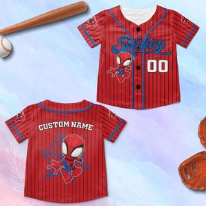 Personalisiertes Spiderman Baseball Trikot: Maßgeschneidertes Spinnen Fan Outfit