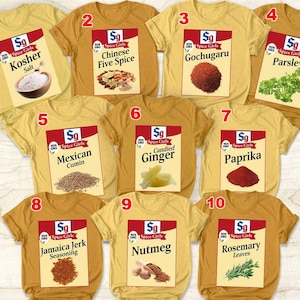 Spice Girl Christmas Costume Spice Girl Halloween Shirt Spice Girl Halloween Group Shirt Group Condiment Shirts Spice Group Shirts