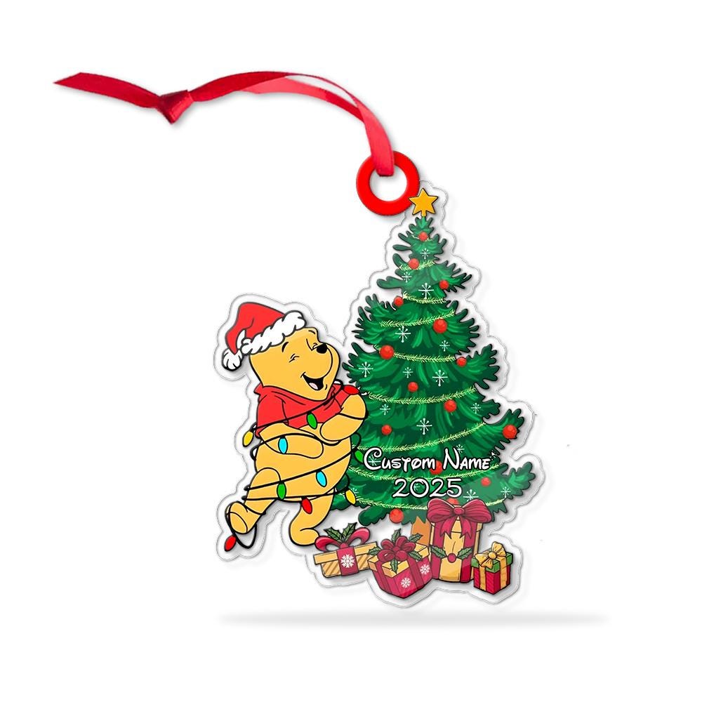 ソビエト　ガラスオーナメント　アコーディオンくまさん　クリスマスオーナメント パーソナライズされたくまのプーさんアクリルディズニークリスマス