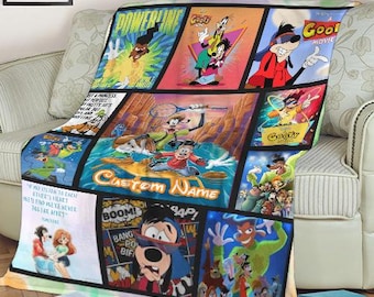 Goofy Movie Fleece Blanket: Custom Name Throw Blanket