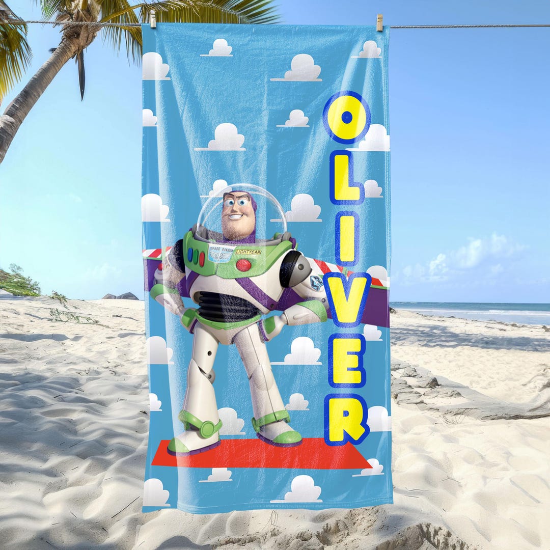 Custom Name Toy Story Beach Towels, Disney Trip Towel