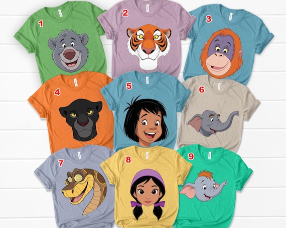 Personalized Jungle Book Characters Shirt: Baloo, Shere Khan Personalized Jungle Book Characters Shirt: Baloo, Shere Khan