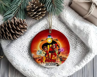 Die Unglaublichen Familie Ornament 2025, Jack-Jack Incredibles Ornament 2025, Disney-Figuren Ornament, erste Weihnachtsgeschenk