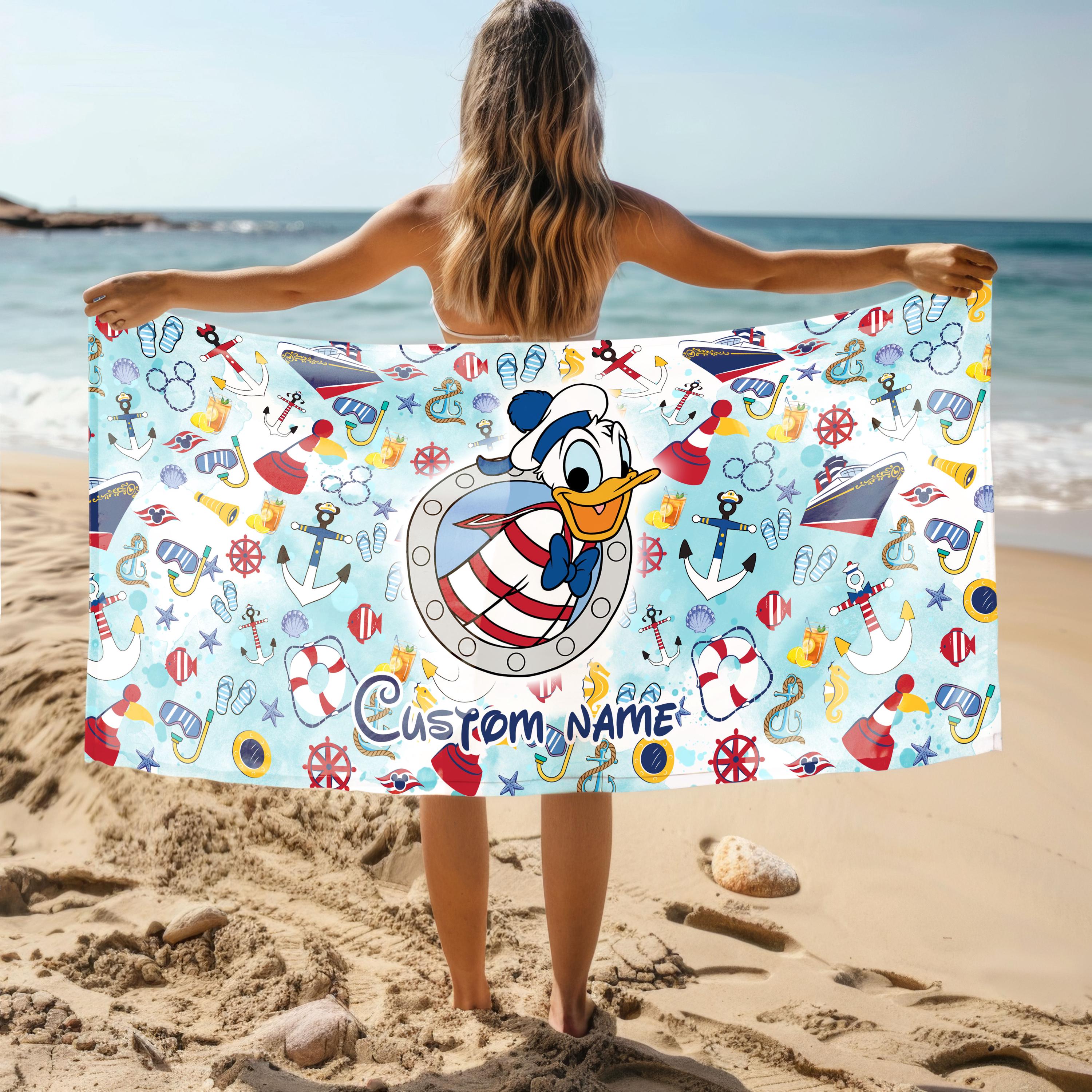 Disney Cruise　アドベンチャー号限定　ビーチタオル Custom Disney Cruise Line Beach Towel, Mickey Cruise, Disney Bath