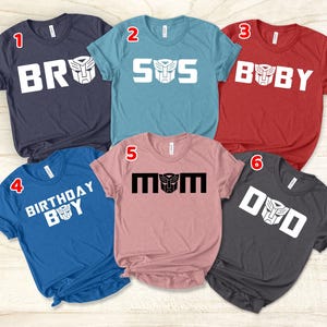 Transformer Family Birthday Shirt,Boys Transformer Birthday Gift,Disney Family Vacation,Family Matching Birthday Shirts,Transformer Shirt