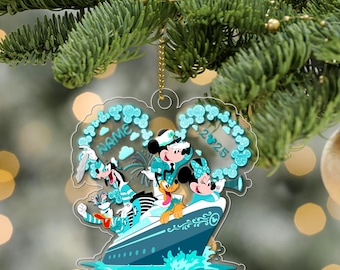 Personalized Cruise Ornament, Disney Cruise Ornament, Disney Christmas Gift, Family Cruise Trip 2025, Mickey And Friends Ornaments
