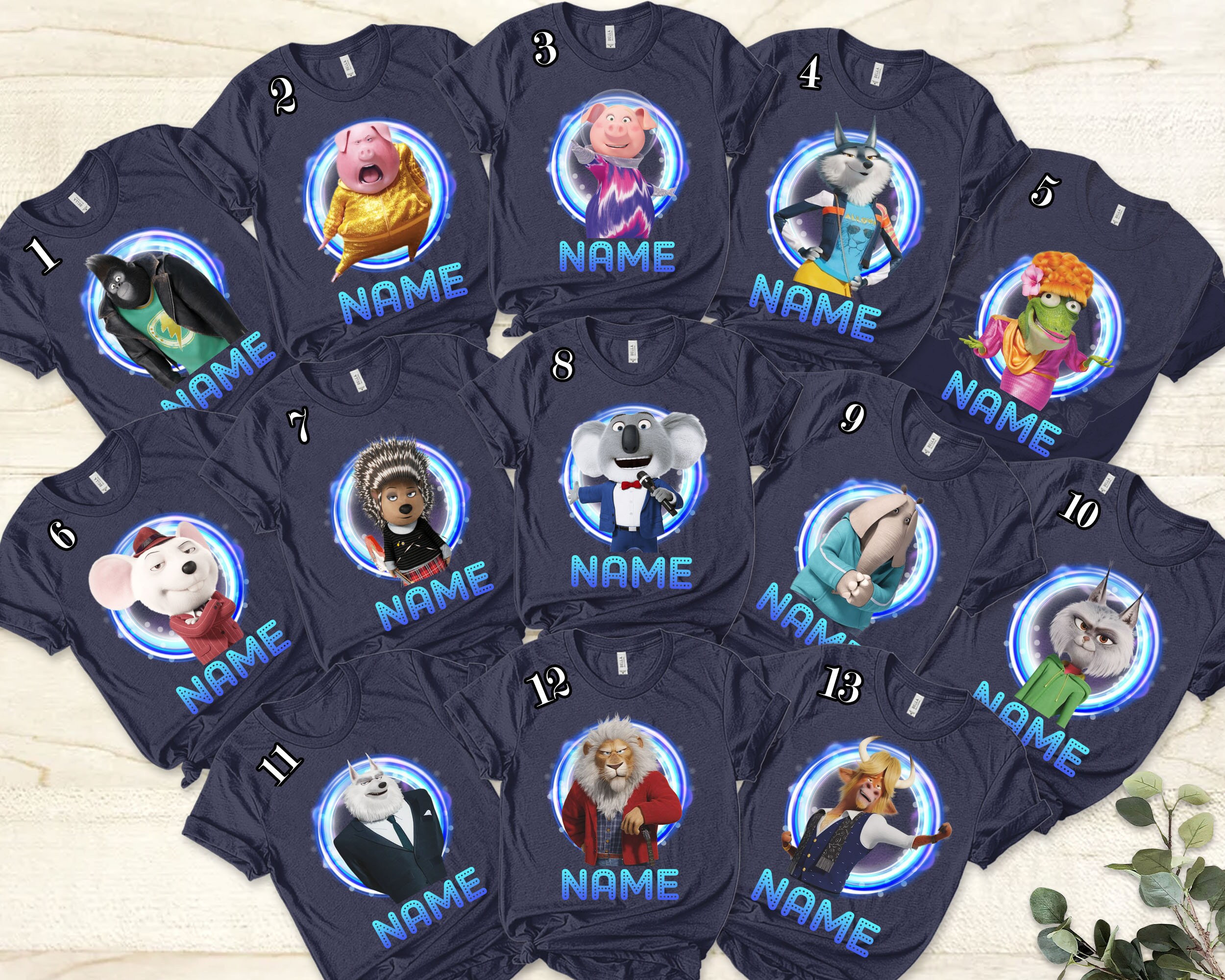 Discover Personalized Sing 2 Birthday T-Shirt, Disneyland Party Gift