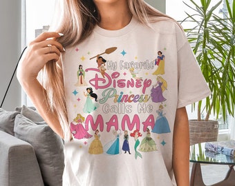 Meine Lieblingsprinzessin nennt mich Mama T-Shirt, Disney Prinzessin Shirt, Geschenke für Mama, Muttertagsgeschenk, Disneyland Familienausflug T-Shirt Mama Geschenk