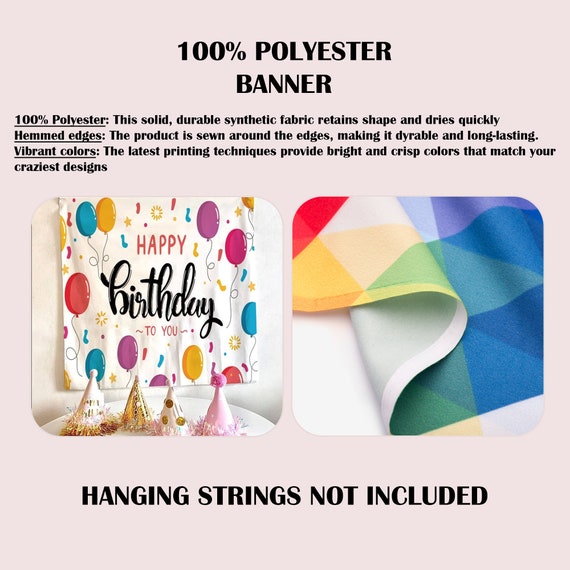 Striscione Di Compleanno Con Stile Neon Con Palloncini Illustrazione Vettoriale - Illustrazione - Foto 3