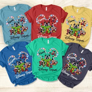 Camisa personalizada de los Vengadores de Disney, camisa personalizada de superhéroes de los Vengadores, camisas familiares personalizadas de Disney a juego, camisas personalizadas del escuadrón de superhéroes