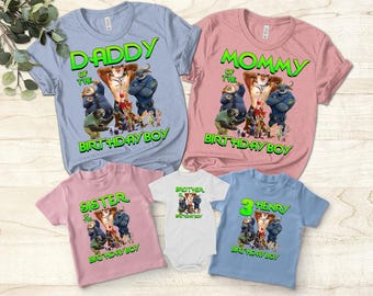 Zootopia Birthday Family Matching Shirt
