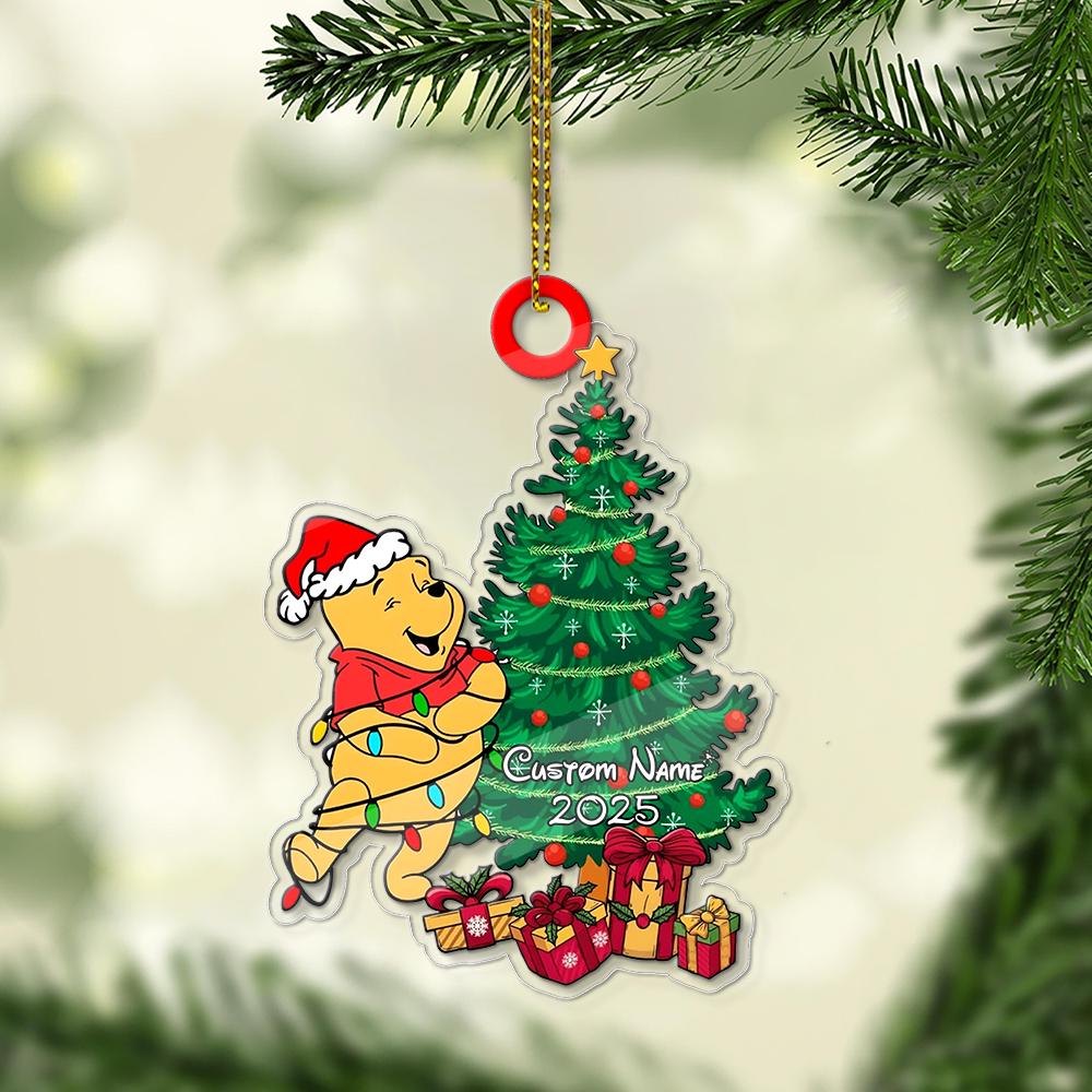 パーソナライズされたくまのプーさんアクリルディズニークリスマス