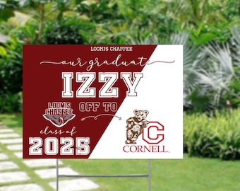 Custom Graduation Yard Sign: College Logo, Class of 2025