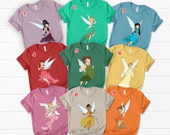 Disney Tinkerbell Characters Comfort Colors Shirt, Disney Fairy, Magic Kingdom Shirt, Tinkerbell Rosetta, Tinkerbell and the Pirate Fairy