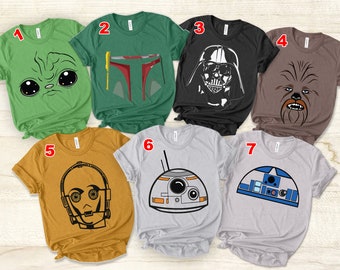 Star Wars Characters T-Shirt: Galaxy Family Halloween Costume Tee