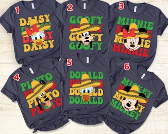 Mickey and Friends Cinco De Mayo Shirts,Mexican Fiesta Shirt,Disneyland WDW Cinco De Mayo Shirt,Mexican Party Shirts,Disney Trip