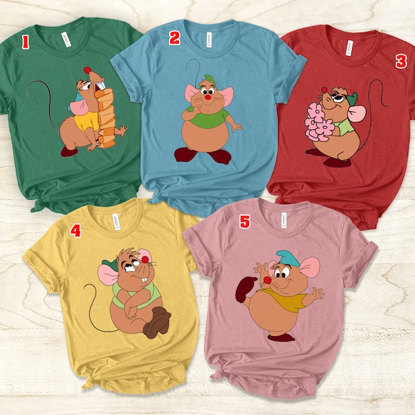 Retro Disney Cinderella Jaq and Gus Mouse Unisex T-shirt, Disney Cinderella Moods Shirt, Magic Kingdom Tee Disneyland Family Trip Shirt Gift